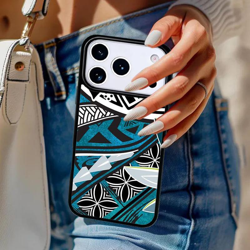 Maori Tribal Samoan Polynesian Soft Phone Case For iPhone 17 Air 14 15 13 12 Max Cover For Apple 16e 11 Pro Max Plus Coque