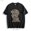 Brown Man Silhouette T Shirt Bold Lyric Text Design  Vintage Washed Stretched Graphic Comfortable Casual Designer Clothes