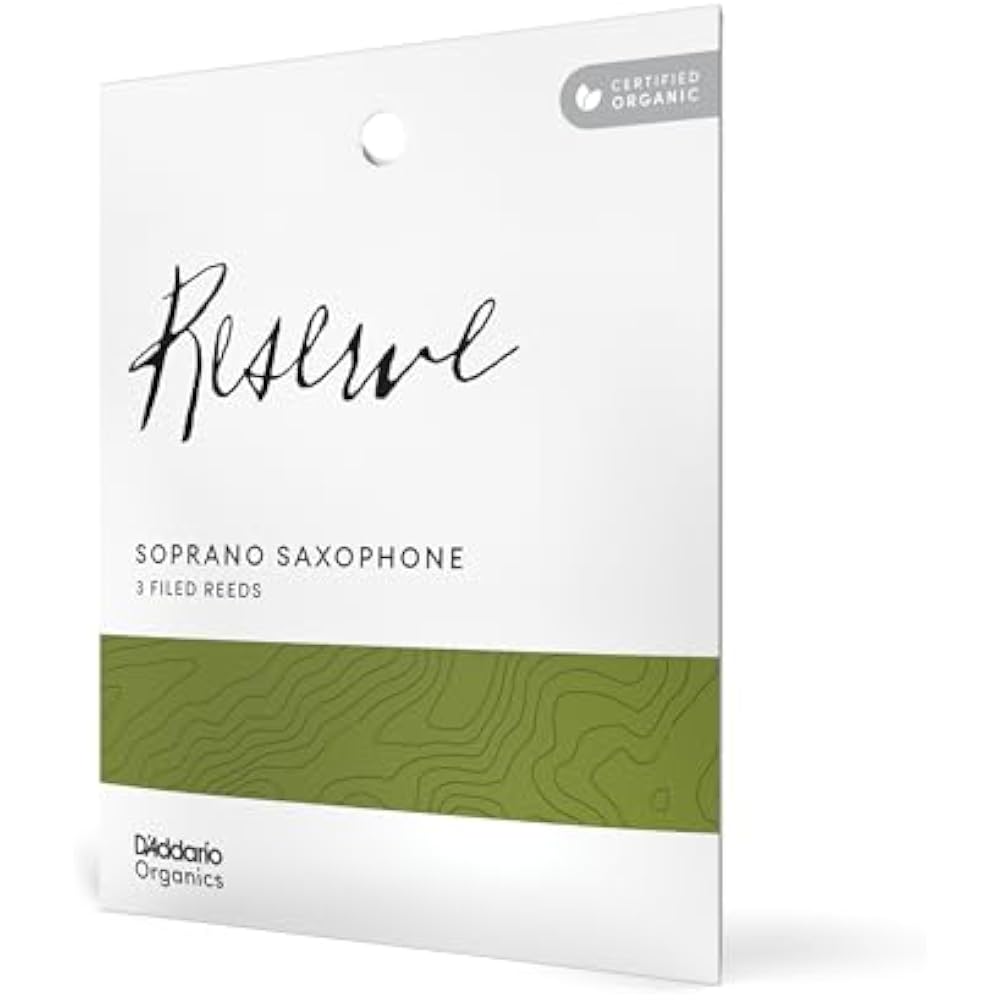 D Addario WoodWinds Daddario Трость для сопрано-саксофонов Сертифицировано USDA Organic RESERVE ODIR0330 ...
