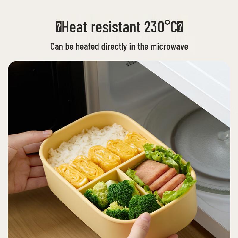 GIMIE Silicone Microwavable Bento Lunchbox Set