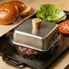 Cheese Melting Dome Wood Handle Stainless Steel Cooking Cover For Steak Frying And Barbecue Accessories