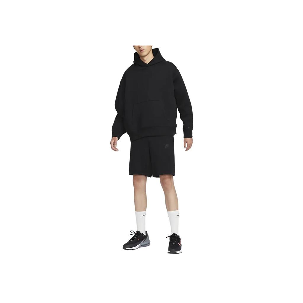 Nike Tech Reimagined Hooded Comfortable Solid Color Long Sleeve Sweatshirt Men Sweatshirt Black FZ0745-010