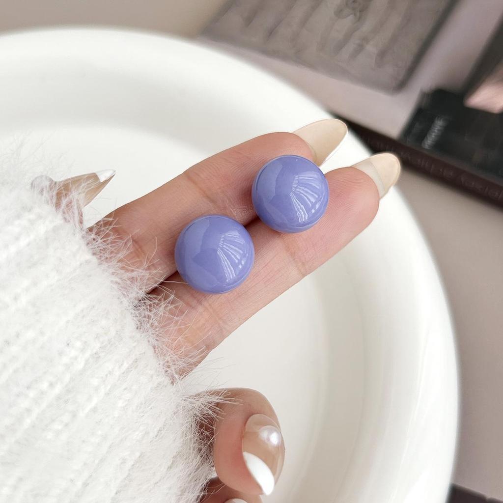 Silver Needle Dopamine Candy Ball Earrings - Trendy Spring/Summer 2026 Accessory for Women