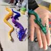 30cm 3D Printed Dragon Toys Flexible Articulated Dragon Model Desktop Craft Ornament Gifts for Kids Office Home Table Decor