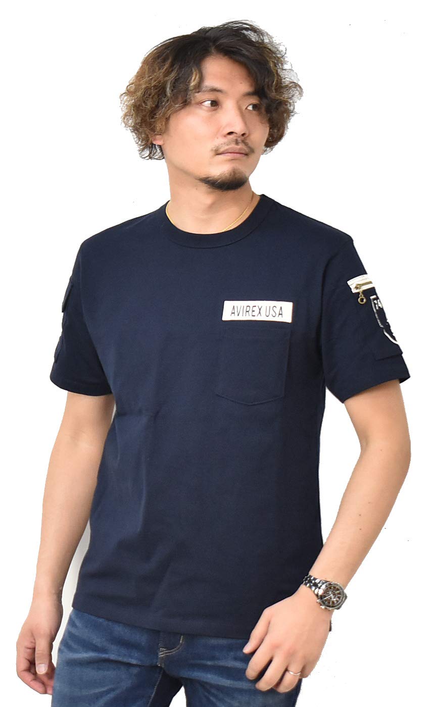 AVIREX Футболка в стиле милитари 6113328 (87 Navy, размер M)