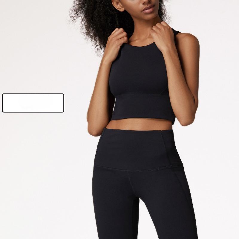 

Женский спортивный бюстгальтер, жилет для бега и йоги, амортизирующий и собирающий фитнес-бюстгальтер S чёрный