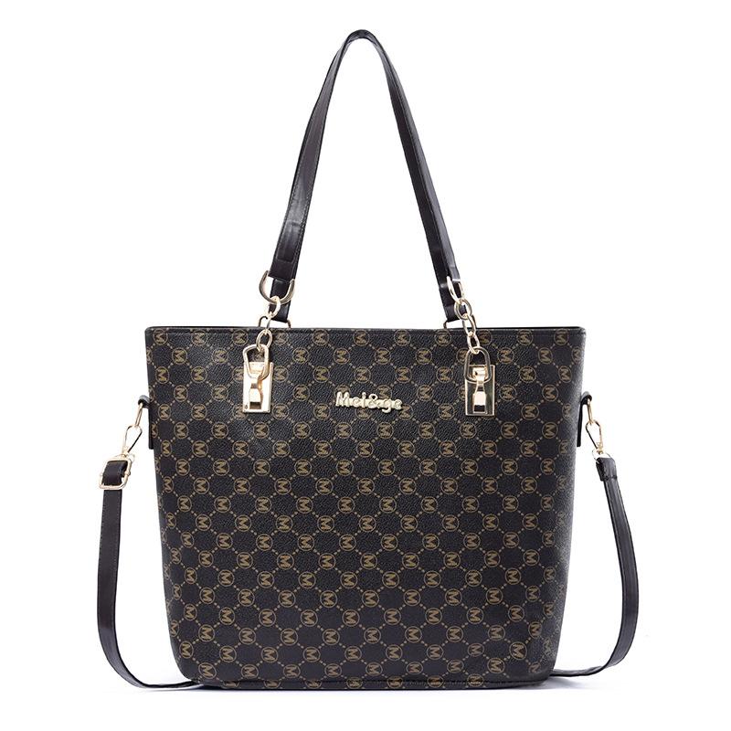 Neue Damentasche modisch trendig bedruckt Mutter-Kind-Tasche tragbar Schulter Umhängetasche Damen Tasche Buchstaben große Kapazität Tragetasche