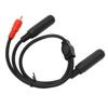 6.35mm Female To 6.35mm Female and RCA Male Cable Gold Plated 6.35mm Female To RCA Stereo Splitter Y Cable 19.7in