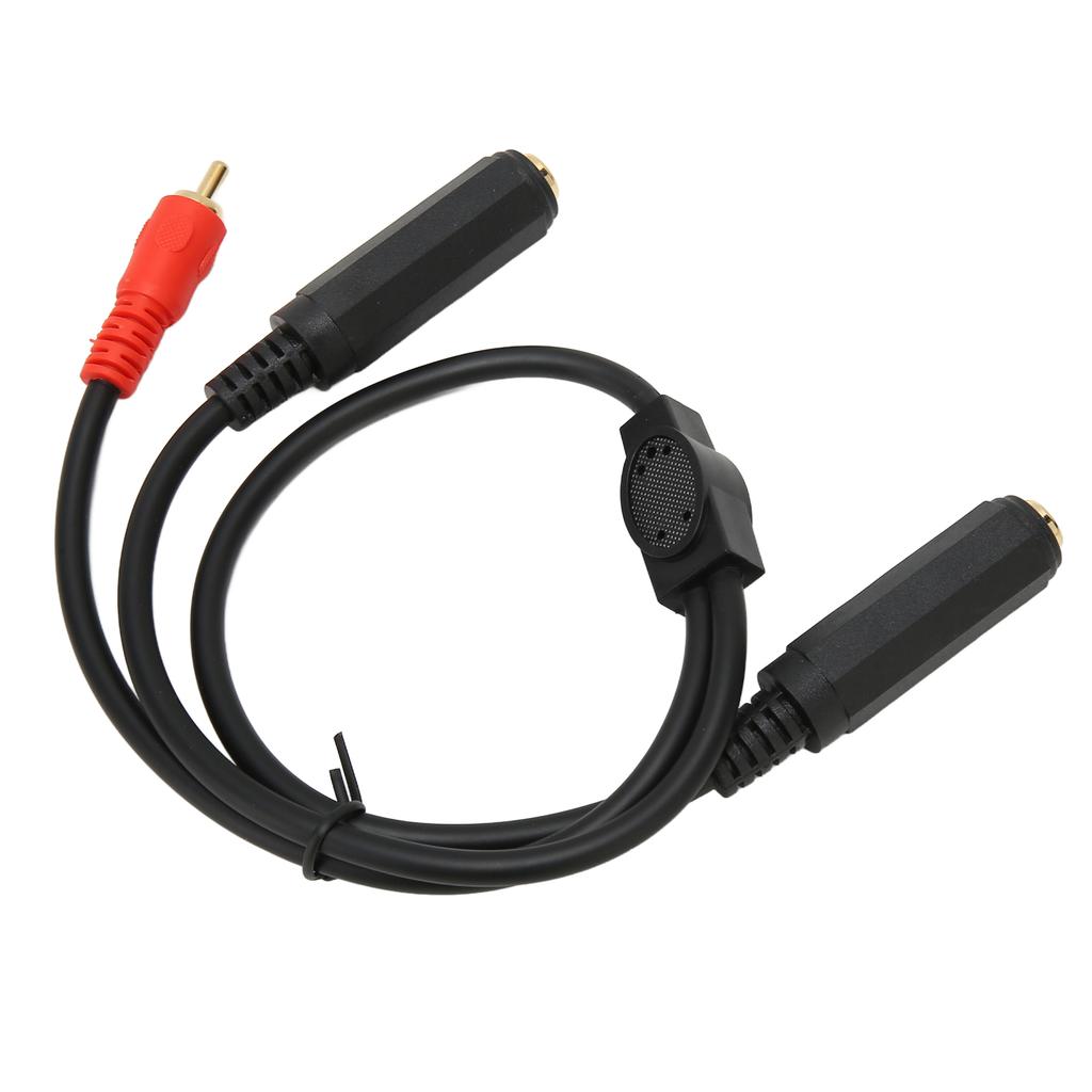 6.35mm Female To 6.35mm Female and RCA Male Cable Gold Plated 6.35mm Female To RCA Stereo Splitter Y Cable 19.7in