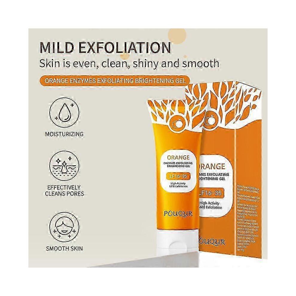 (3pcs)Orange Enzymes Exfoliating Brightening Gel Moisturizing Smoothing Tighten Pores Whitening Brightening Exfoliating Peeling Gel