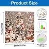 DIY Framed Pearl Painting Kit with Nutcracker and Snowmen Christmas Scene 5D Sparkling Bead Art Canvas Ready to Display Home Decor Gift Idea