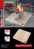 Captain Stag UG-3300 Fire Pit Sheet, 80x80cm, Heat-Resistant up to 700°C, Fiberglass, Beige