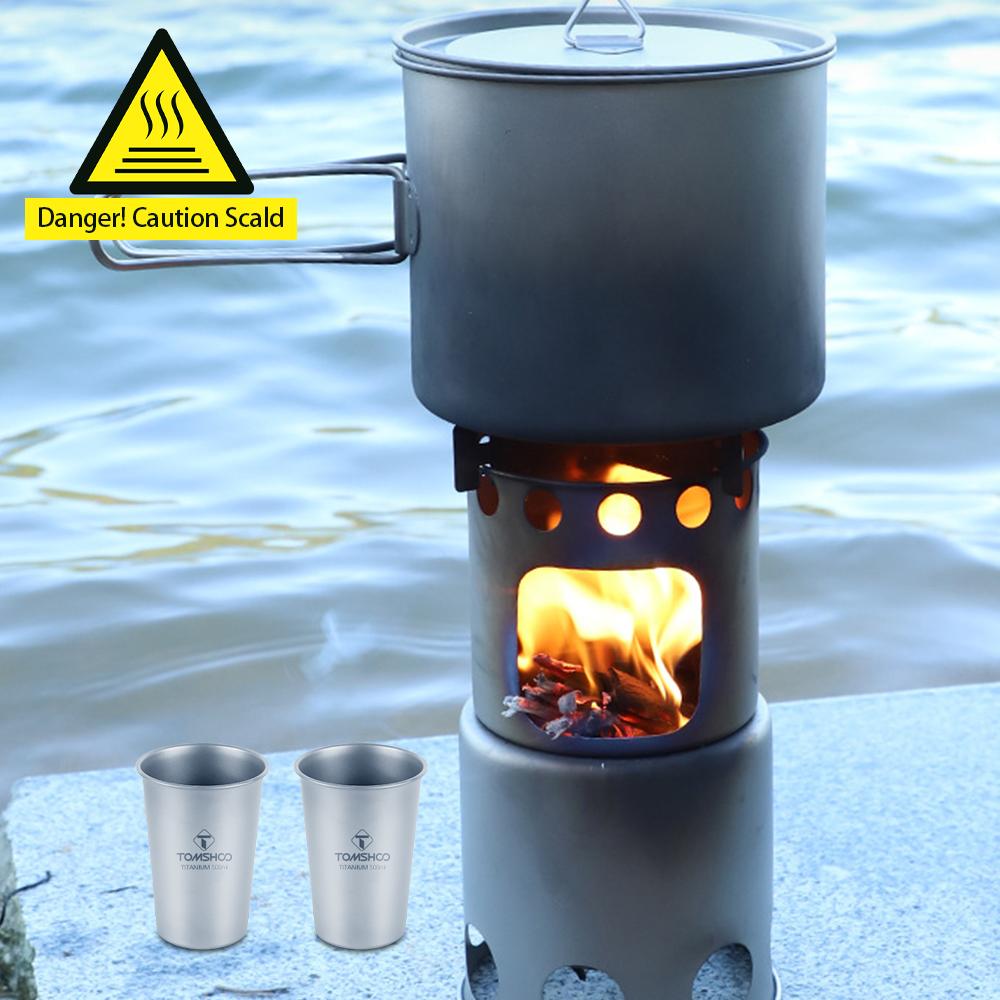TOMSHOO Outdoor Camping Titanium Cup Pure Titanium Water Cup Beer Mug Portable