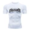 Printed Men's Tight T-Shirt Running Compression Compression T Shirt Gym Fitness Jogging Short Sleeve Male Casual Shirt Tops