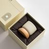 Japanisches minimalistisches Holz-Teetassengeschenkset - Cremefarbener Stil für Frauen, Persönlicher Gebrauch, Verkostungstasse
