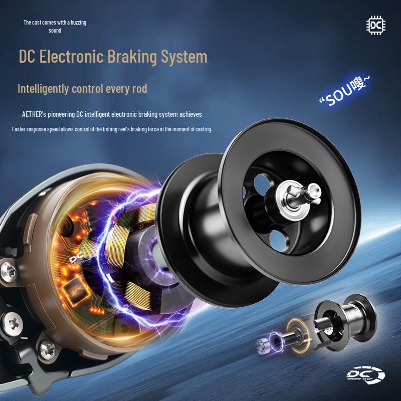 Wind Blade 5th Gen Smart DC Baitcasting Reel - Micro-jigging, Long Cast, Noiseless, Anti-backlash, Electronic Brake.