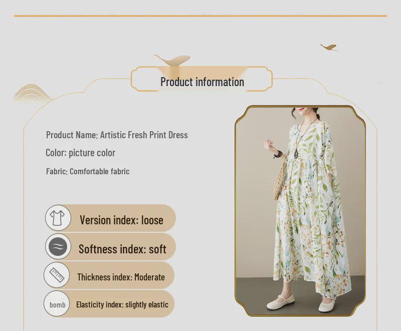 2023 Summer Pastoral Flowy Fairy Plus Size Women's Short Sleeve Dress