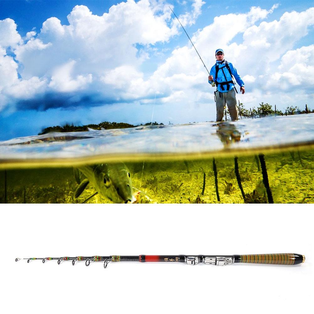 Fishing Rod Telescopic Carbon Sea Rod Portable Spinning Hand Fishing Accessory