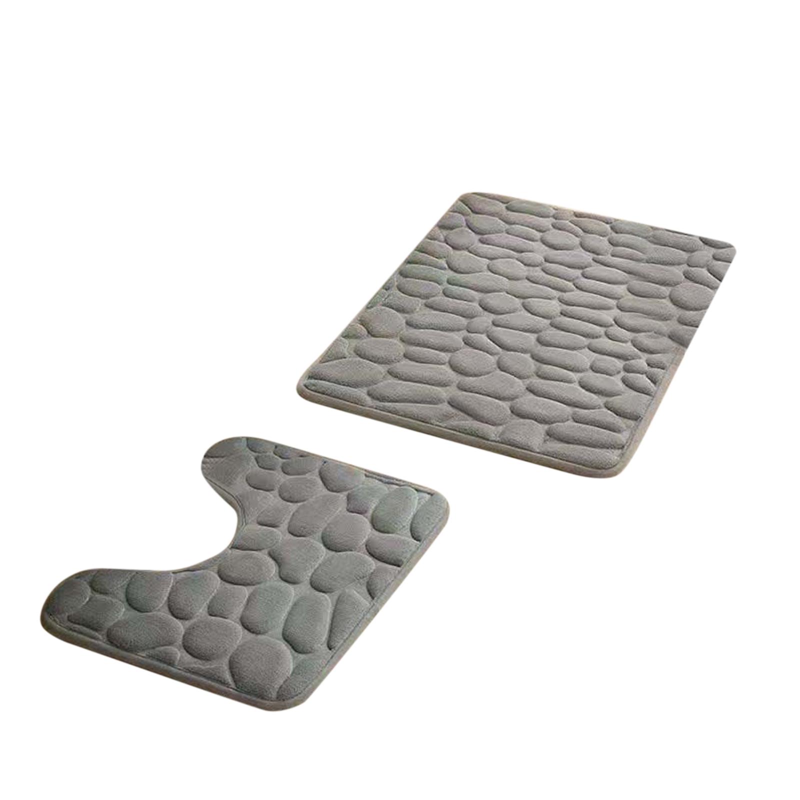 

Small Stone Coral Fleece Floor Mat, Solid Color, Easy To Maintain, Bathroom Floor Mat, Bathroom Mat, Cross One Size
