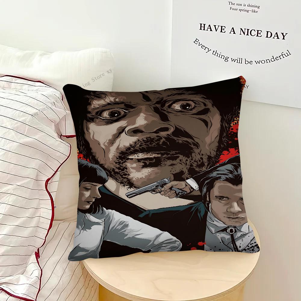 Movie P-Pulp Fiction Pillow Case Square Pillow Bedroom Sofa Leisure Comfort Cushion Car Living Room Home Decoration