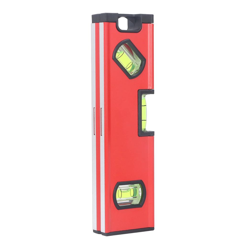 Magnetische Wasserwaage Aluminiumlegierung Sturzsicher Mini Tragbar Kleine Nivellierwerkzeug für Holzbearbeitung Bau