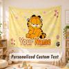 Custom Name Text Tapestry,Garfield Boho Wall Hanging, Decorative Backdrop Tapestry For Room