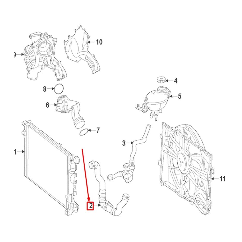 OEM 4635019184 Coolant Hose Car Maintenance High Universality Fitment Non-deformation Hose Practical Installation For AMG