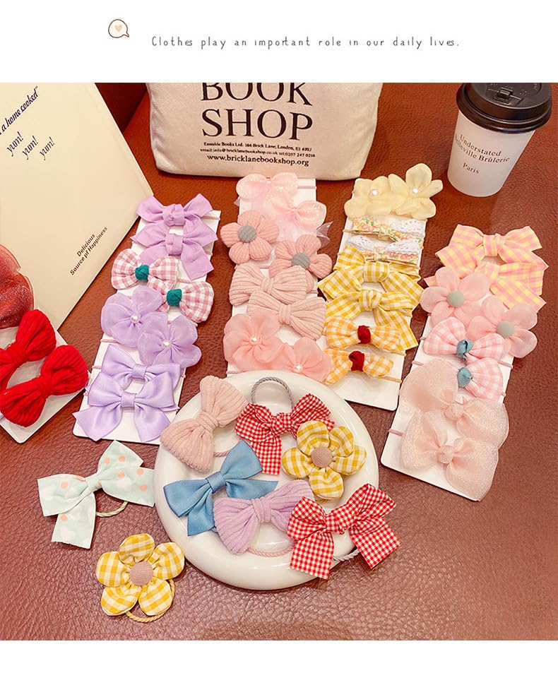 VOKLLIYU Kids Hair Set of Stylish and Colorful Flower Ribbon Hair Ties for Toddlers and Hair Hair Hair Suitable for Kindergarten and Cute and Birthday