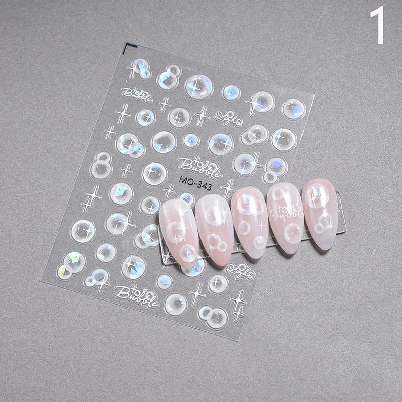 Dream Summer Shell Light Bubble Nail Sticker Love Mangxing Versatile Relief Thin And Tough Nail Back Adhesive