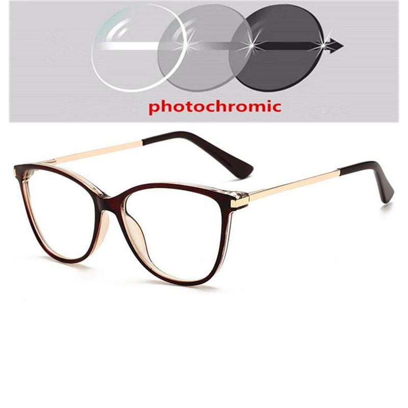 Anti Blue Light Cat Eye Myopia Glasses Women Brand Designer Spring Leg Prescription Spectacles Frame Diopter 0 -0.5 -0.75 To -6