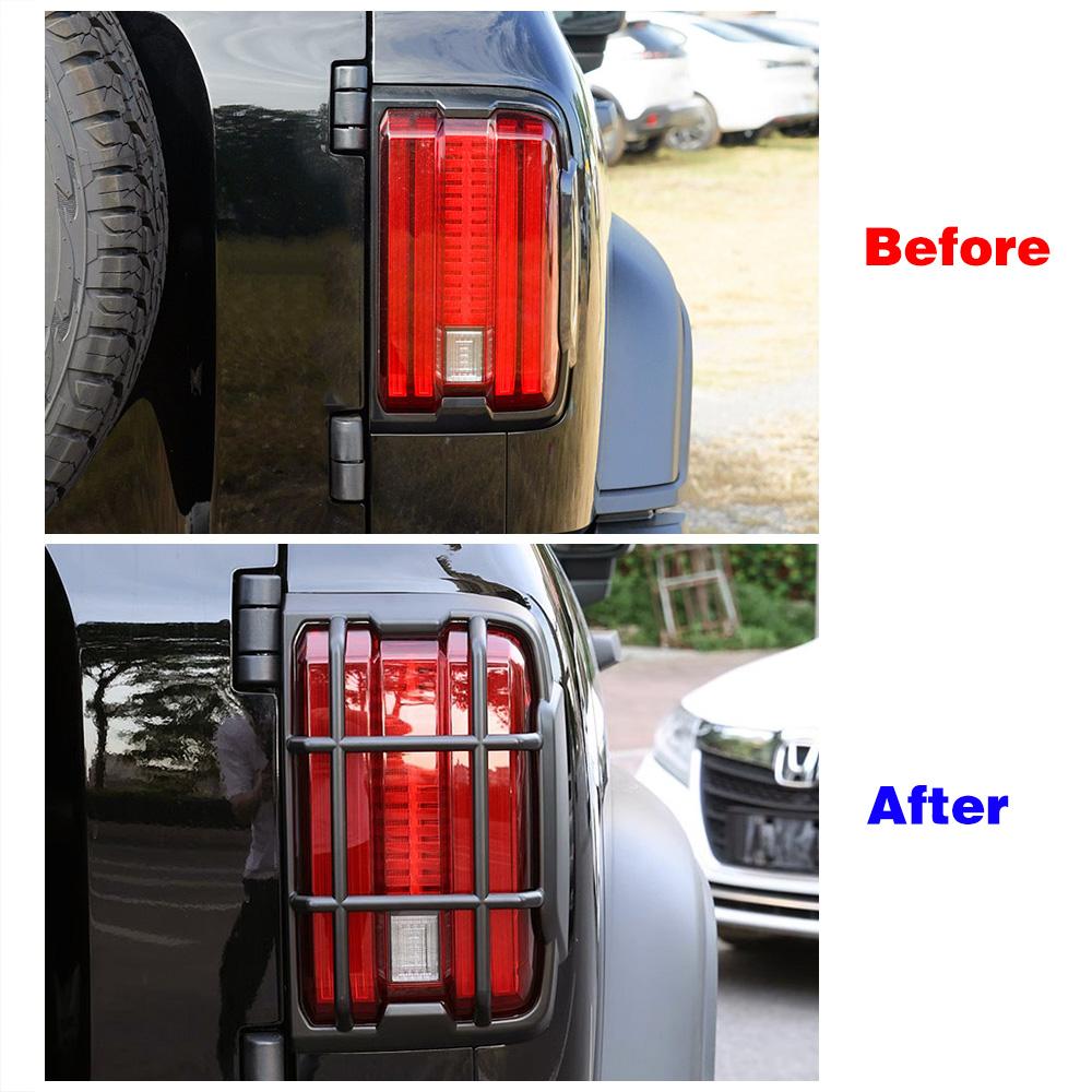 Für GWM Tank 300 2024 2024 Hintere Rücklichtlampe Rahmenabdeckung Zierleiste Chrom Styling Schwarzer Aufkleber Außenzubehör Carbon Umbau