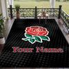 Custom Text Printed Rug England Rugby Non Slip Floor Carpet For Home Room Decor
