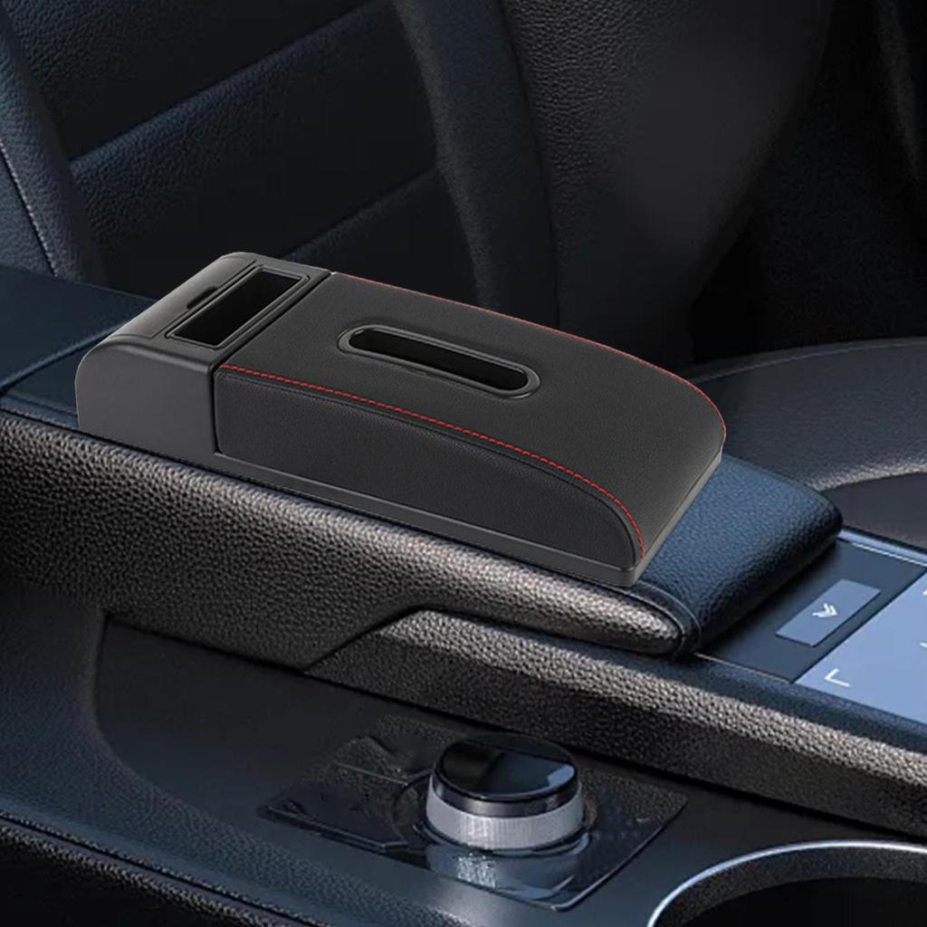 Arm Rest Cushion For Car Multi-Functional All-Season Auto Armrest Cover Pad Napkin Holder For Sedan Minivan SUV Commuting Travel