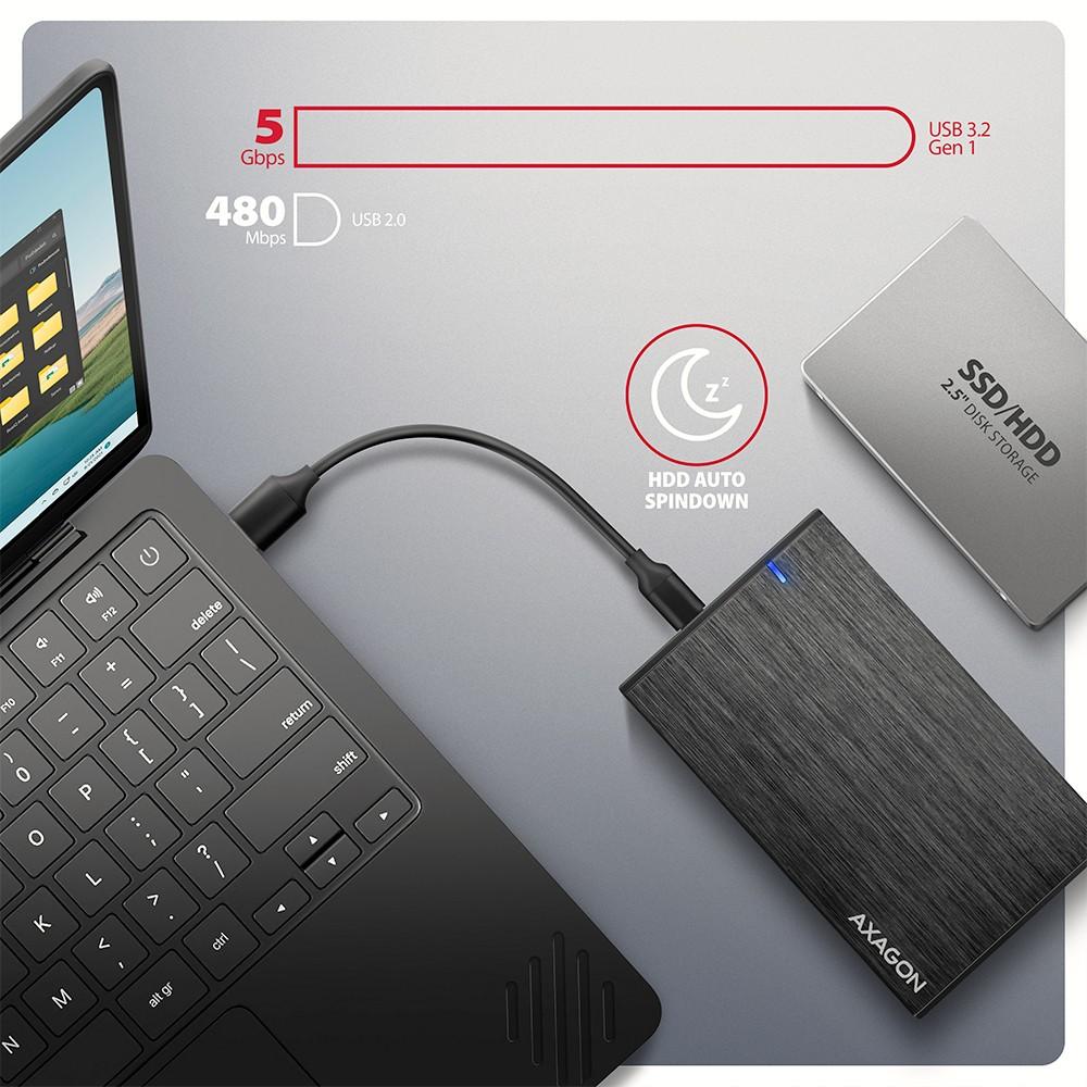 EE25-XA6C USB-C 3.2 Gen 1 SATA 6G 2,5 inci 5Gbps