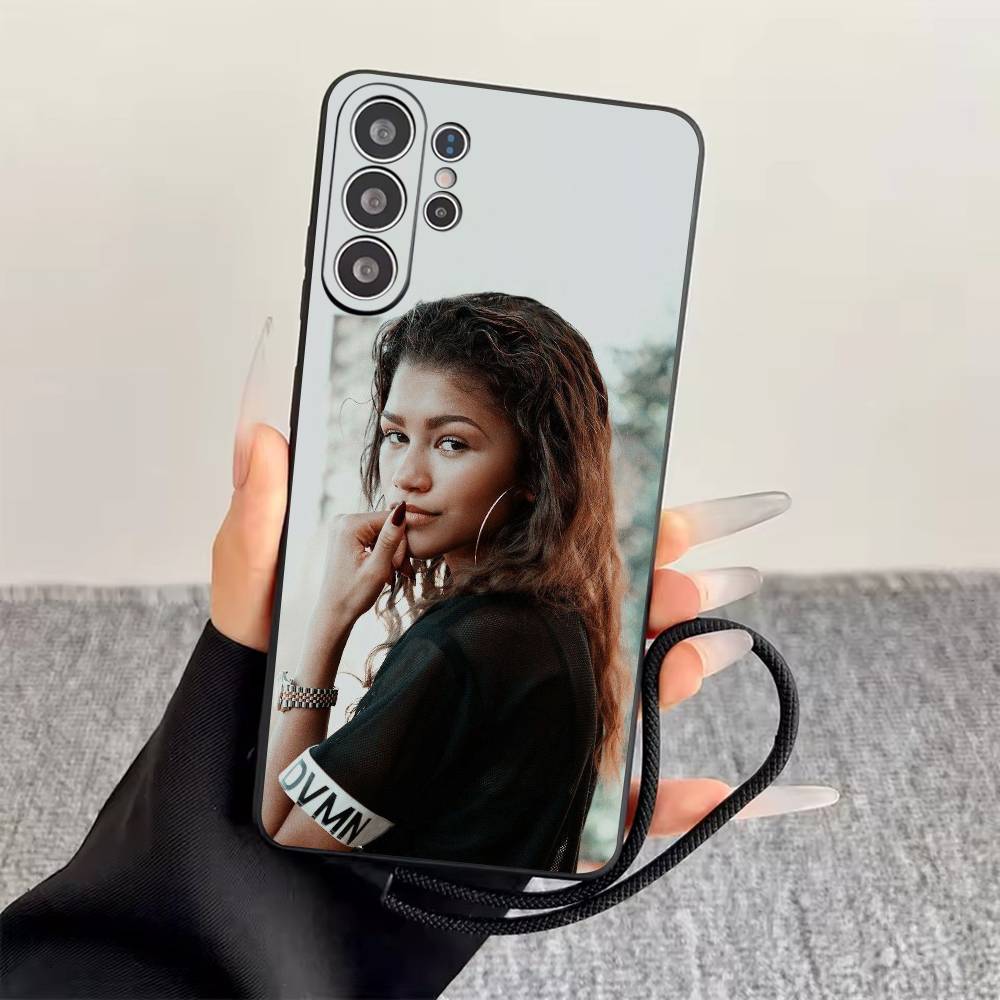 Z-Zendaya Phone Case Black Silicone Soft For Samsung S25,S24,S21,S22,S23,S30,Ultra,S20,Plus,Fe,Lite
