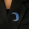 Creative Moon and Flower Brooch - European & American Style Anti-Exposure Pin