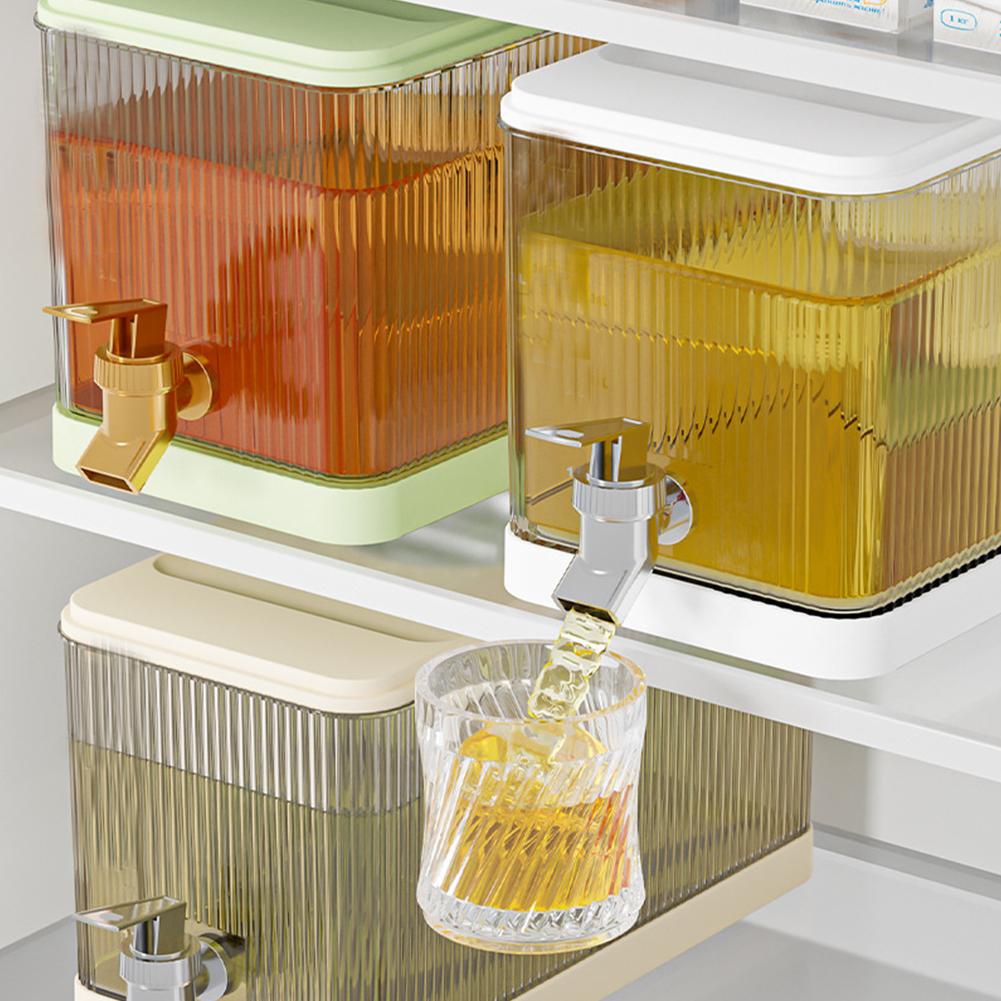 1.2 Gallon Beverage Liquid Drink Container with Spigot Refrigerator Iced Juice Lemonade Dispenser with Lid for Party Bar Wedding