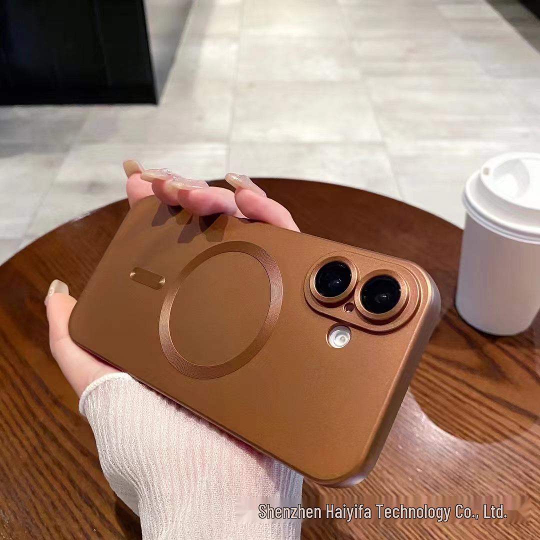 

Ультратонкий матовый силиконовый чехол MagSafe для iPhone 16/15 — защита от падений 17 Air