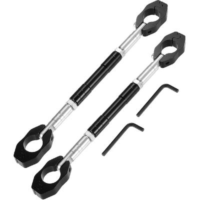Universal 2 Set 22mm Aluminum Alloy Motorcycle Balance Bar Crossbar Handlebar Motorbike Reinforce Lever Accessories Black Auto Replacement Parts