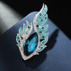 Phoenix Eye Feather  Brooches For Women Coat Jewelry Accessries Gifts