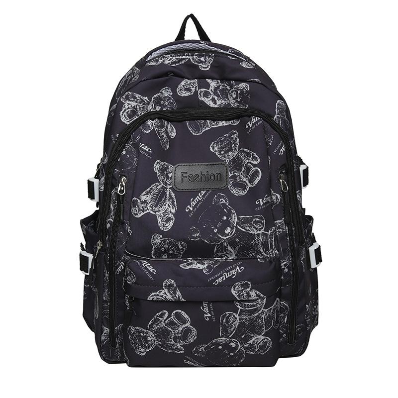 Skolväska Kvinnlig College Student Casual Tryckt Ryggsäck