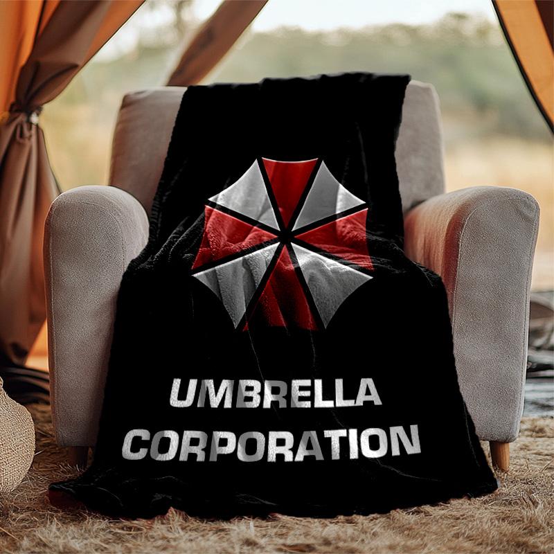 Umbrella Corp Flannel Blanket Soft Warm All-Season Throw, Design for Camping, Car Travel, Hiking Sofa, Bed, Office Perfect Gift for Parties