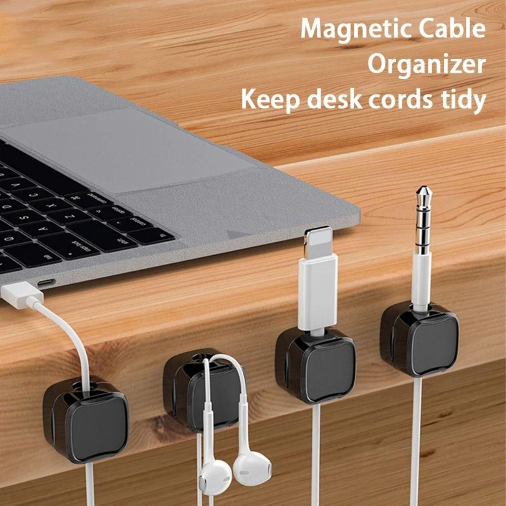 

6pcs Multifunctional Under Desk Cable Management Adjustable Cable Organizer Desk белый