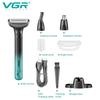 IPX5 Rated Washable Rechargeable Electric Shaver Long Battery Life Multi-Function 3-in-1 Nose Hair and Beard Remover and Eyelash Trimmer