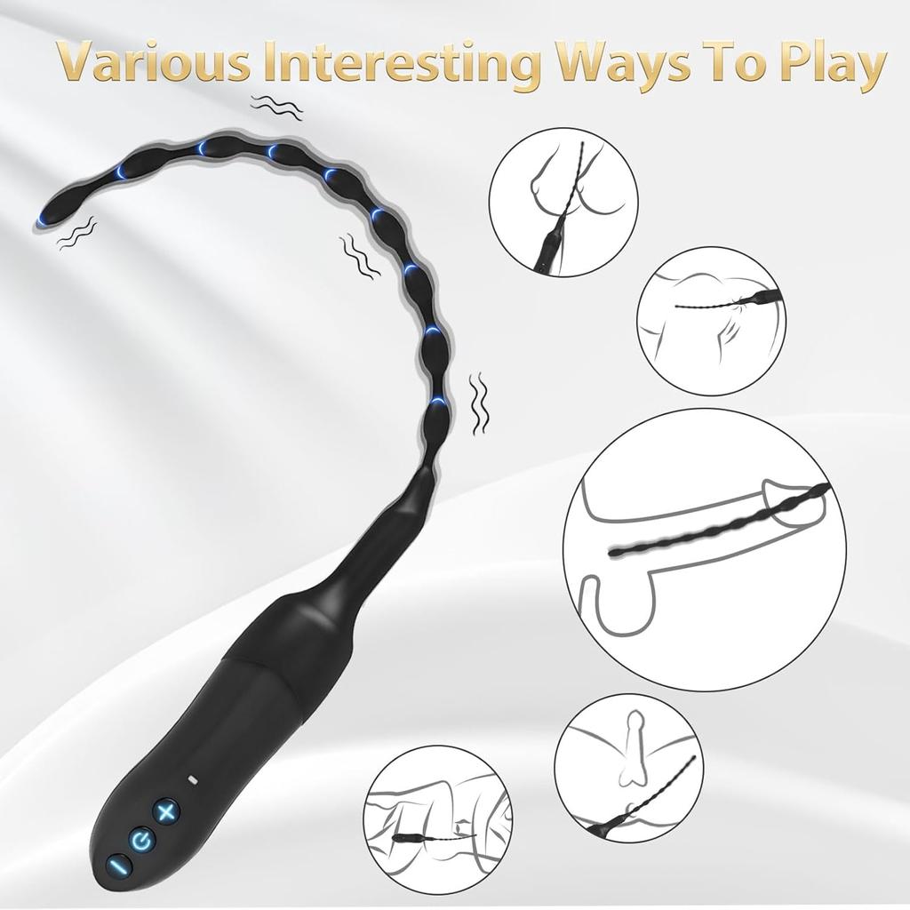 Pánský masturbátor Uretrální zástrčka Dilatátor 20 vibračních režimů USB Magneticky dobíjecí Uretrální vibrátor pro stimulaci penilní uretry Sexuální hračka pro dospělé