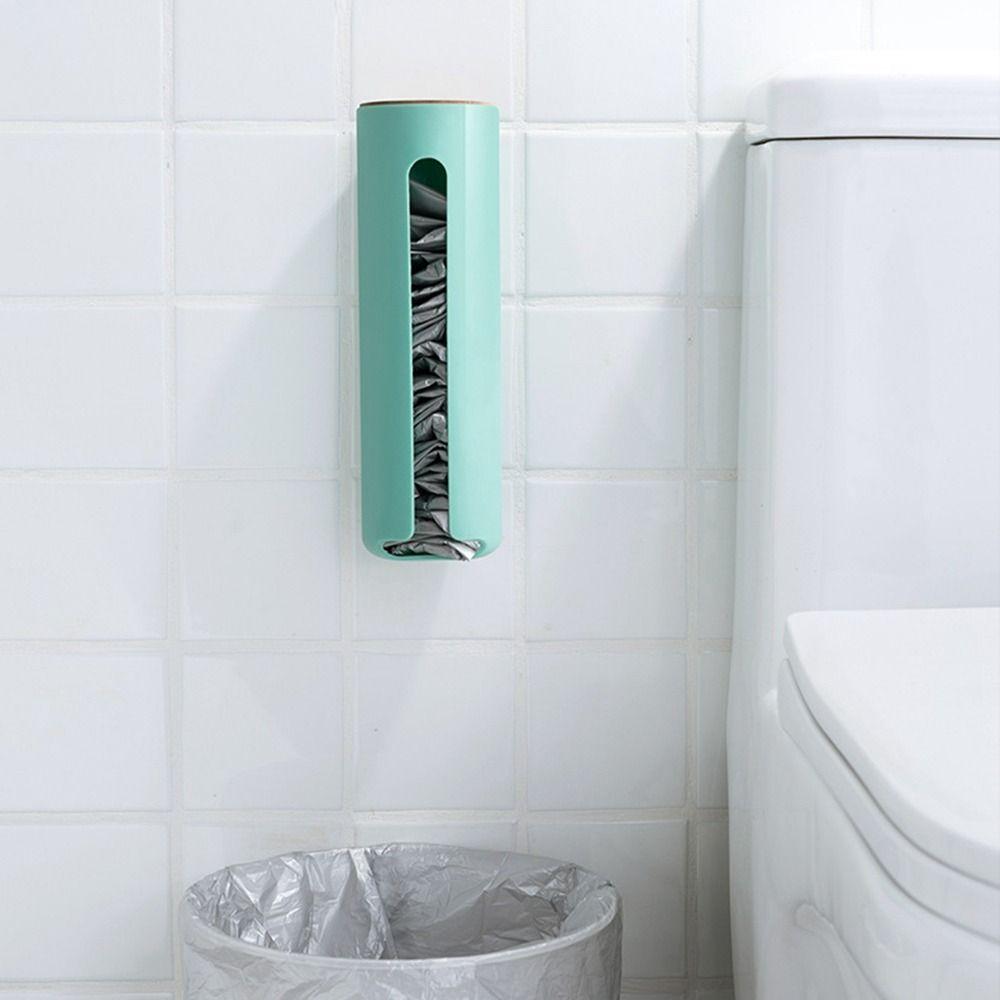 Wall Mount Cotton Pad Container Plastic Garbage Bag Storage Box Cosmetic Organizer  for Cotton Pad