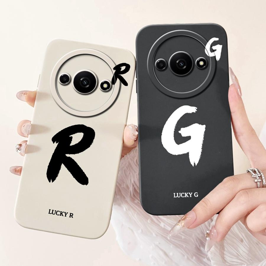 For Xiaomi Redmi A3 Back Cover Popular Letter Protector Soft Silicone Phone Cases For RedmiA3 A 3 4G Xiaomi Poco C61 Funda