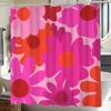 1 Rosa Party Duschvorhang | 180*180cm Satin Polyester, Ungefüttert, Inklusive 12 Haken, Ganzjahres-Heimdekoration