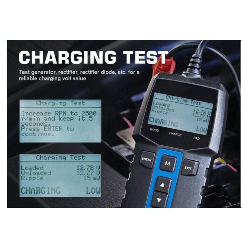 A84E-Car Battery Analyzer 12V Load Tester 100-2000 CCA Car Alternator Tester Charging Cranking System Tester