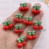 24pcs Colorful Kawaii Cartoon Bowknort Red Cherry Flat Back Stone DIY Wedding Bow Jewelry Applique Home Decor Crafts Accessories